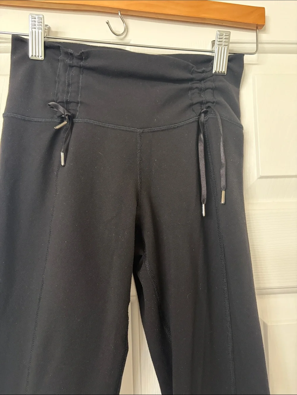 lululemon athletica Black Bootcut Drawstring Yoga Pants